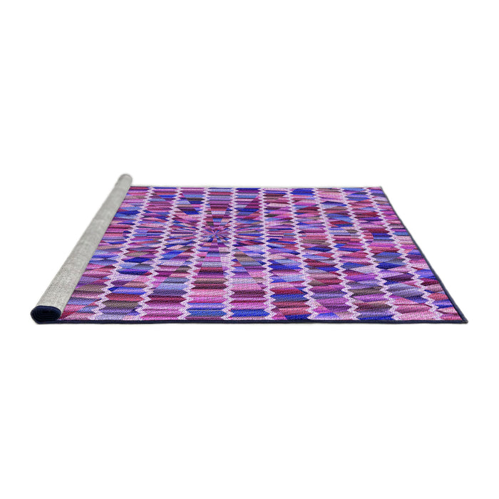 Sideview of Machine Washable Transitional Dark Orchid Purple Rug, wshpat951pur