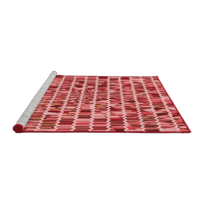 Sideview of Machine Washable Transitional Red Rug, wshpat951rd