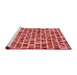 Sideview of Machine Washable Transitional Red Rug, wshpat951rd