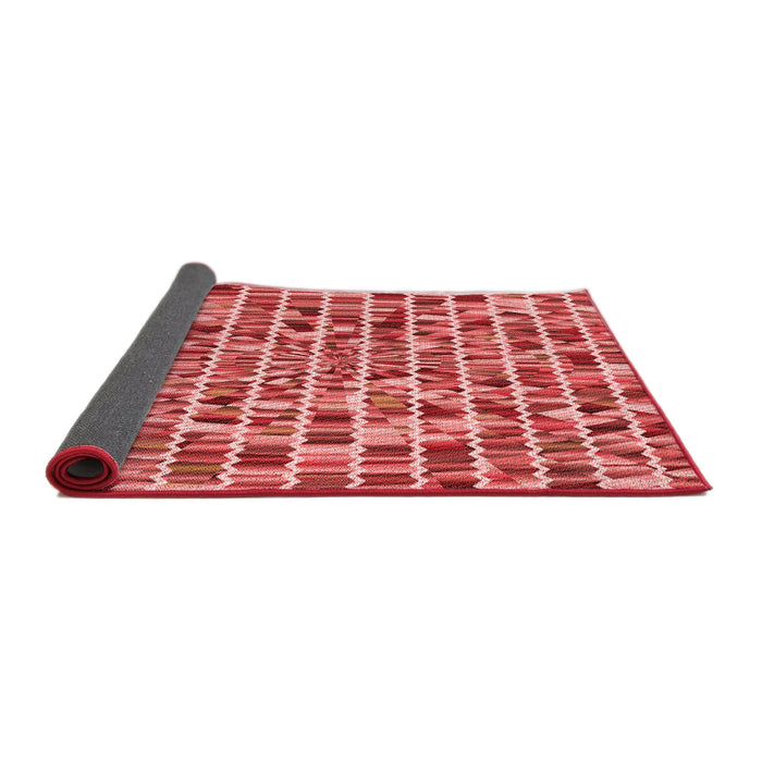 Thickness of Patterned Red Rug, pat951rd
