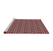 Sideview of Machine Washable Transitional Dark Scarlet Red Rug, wshpat952rd