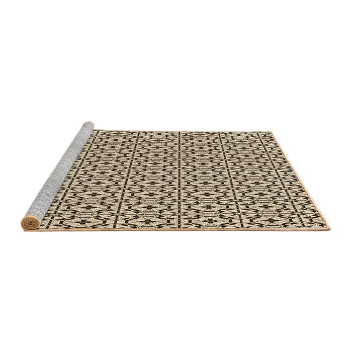 Sideview of Machine Washable Transitional Vanilla Gold Rug, wshpat954brn