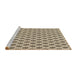 Sideview of Machine Washable Transitional Vanilla Gold Rug, wshpat955brn