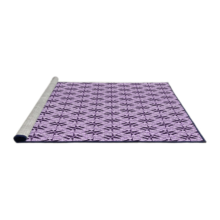 Sideview of Machine Washable Transitional Bright Grape Purple Rug, wshpat955pur
