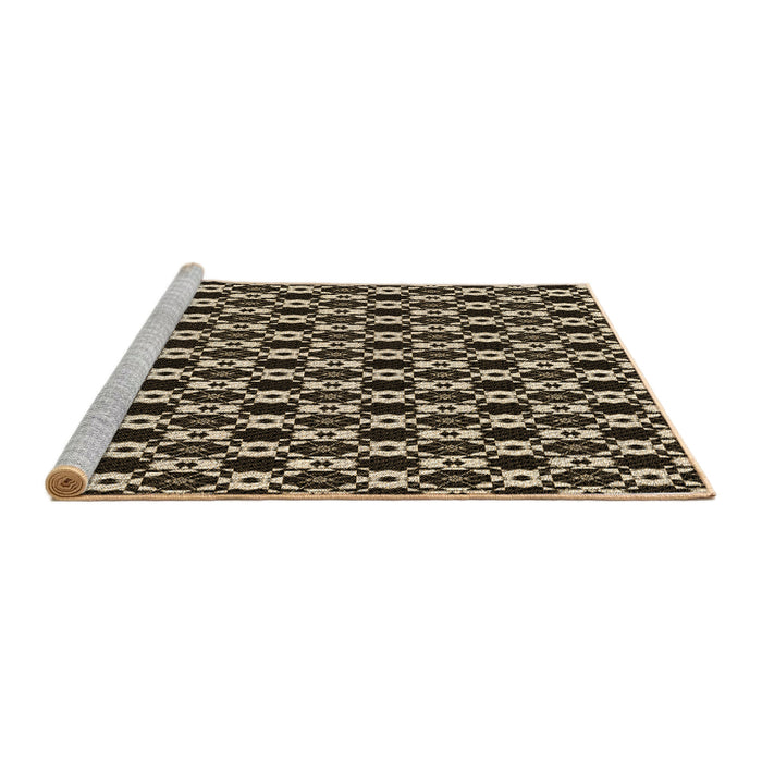 Sideview of Machine Washable Transitional Light French Beige Brown Rug, wshpat956brn