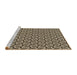 Sideview of Machine Washable Transitional Midnight Gray Rug, wshpat957brn