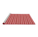 Sideview of Machine Washable Transitional Red Rug, wshpat958rd