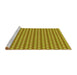 Sideview of Machine Washable Transitional Golden Brown Yellow Rug, wshpat958yw