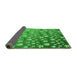 Thickness of Patterned Neon Green Rug, pat959grn