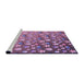 Sideview of Machine Washable Transitional Pink Plum Purple Rug, wshpat959pur