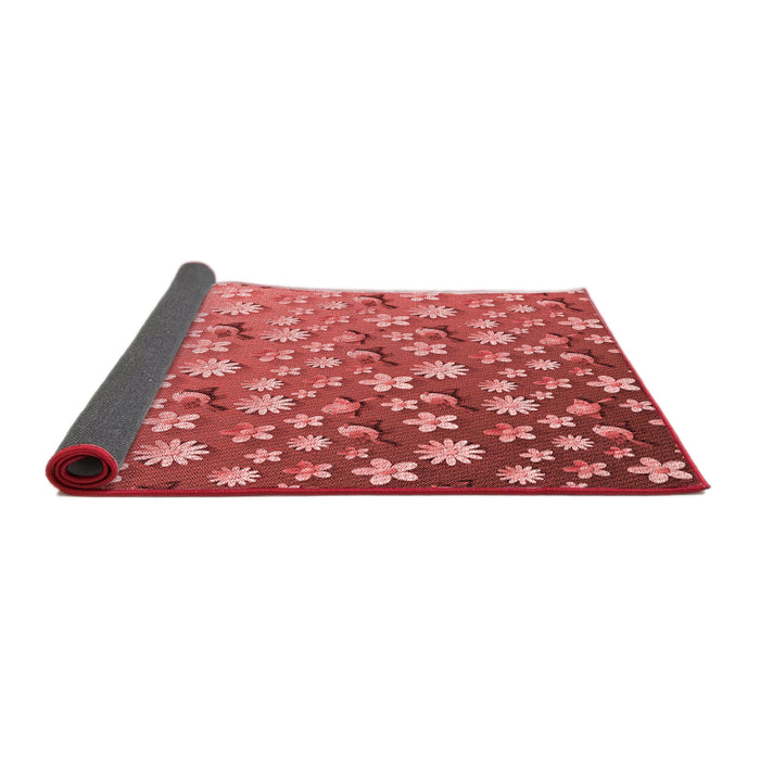 Thickness of Patterned Red Rug, pat959rd