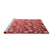 Sideview of Machine Washable Transitional Red Rug, wshpat959rd