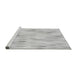 Sideview of Machine Washable Transitional Dark Gray Rug, wshpat96gry