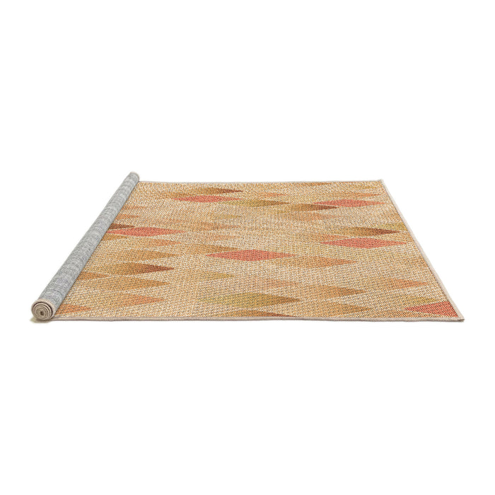 Sideview of Machine Washable Transitional Orange Rug, wshpat96org