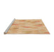 Sideview of Machine Washable Transitional Orange Rug, wshpat96org