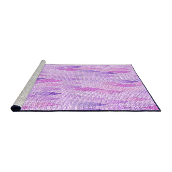 Sideview of Machine Washable Transitional Purple Rug, wshpat96pur