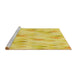 Sideview of Machine Washable Transitional Yellow Rug, wshpat96yw