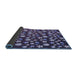 Thickness of Patterned Plum Purple Rug, pat960blu