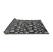 Thickness of Patterned Dark Gray Black Rug, pat960gry