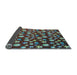 Thickness of Patterned Cadet Blue Green Rug, pat960lblu