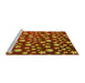 Sideview of Machine Washable Transitional Orange Gold Rug, wshpat960yw