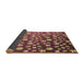 Thickness of Patterned Peru Brown Rug, pat961brn