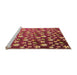 Sideview of Machine Washable Transitional Crimson Red Rug, wshpat961org