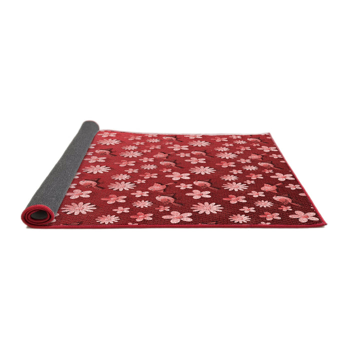 Thickness of Patterned Red Rug, pat961rd