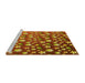 Sideview of Machine Washable Transitional Yellow Rug, wshpat961yw