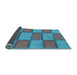 Thickness of Patterned Bright Turquoise Blue Rug, pat962lblu