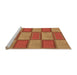 Sideview of Machine Washable Transitional Orange Rug, wshpat962org