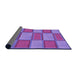 Thickness of Patterned Purple Mimosa Purple Rug, pat962pur