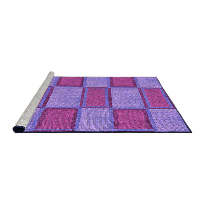 Sideview of Machine Washable Transitional Purple Mimosa Purple Rug, wshpat962pur