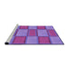 Sideview of Machine Washable Transitional Purple Mimosa Purple Rug, wshpat962pur