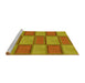 Sideview of Machine Washable Transitional Yellow Rug, wshpat962yw