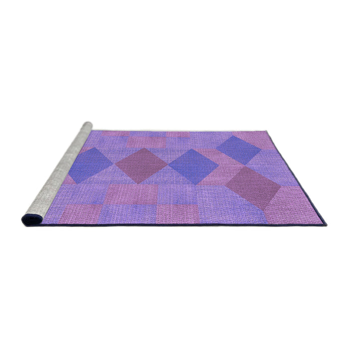 Sideview of Machine Washable Transitional Bright Lilac Purple Rug, wshpat963pur