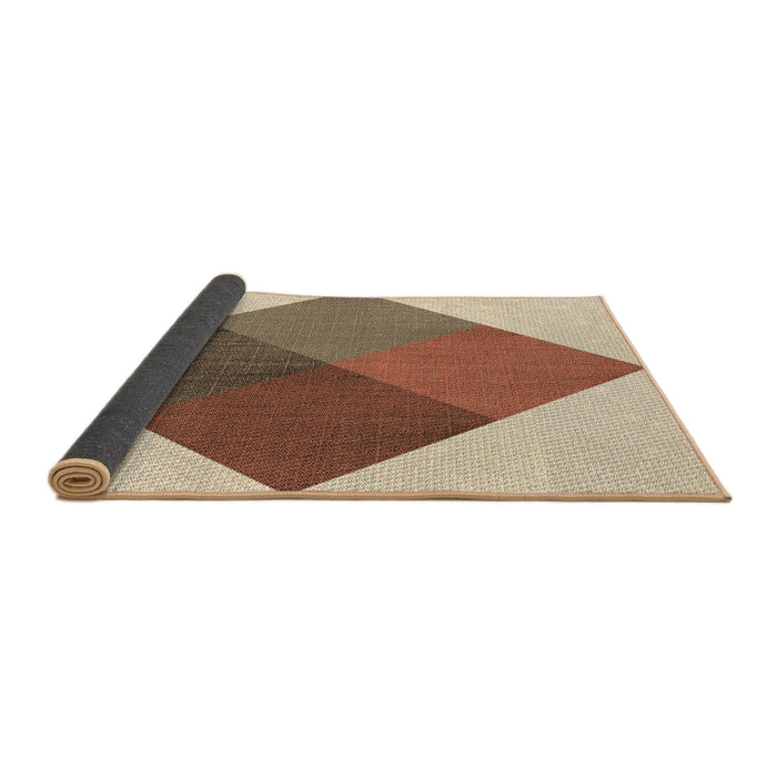 Thickness of Patterned Sienna Brown Rug, pat964brn