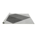 Sideview of Machine Washable Transitional Gray Rug, wshpat964gry