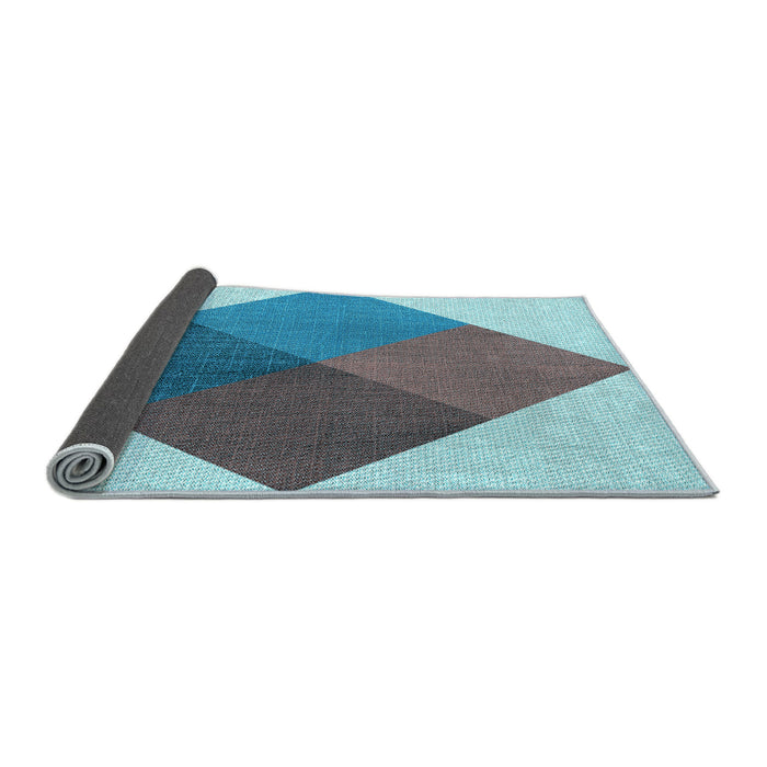 Thickness of Patterned Steel Blue Rug, pat964lblu