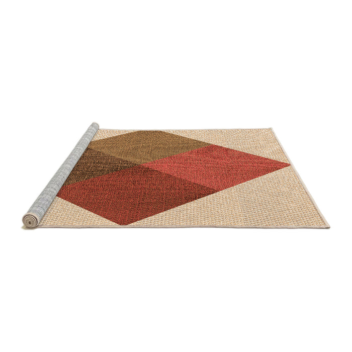 Sideview of Machine Washable Transitional Mahogany Brown Rug, wshpat964org