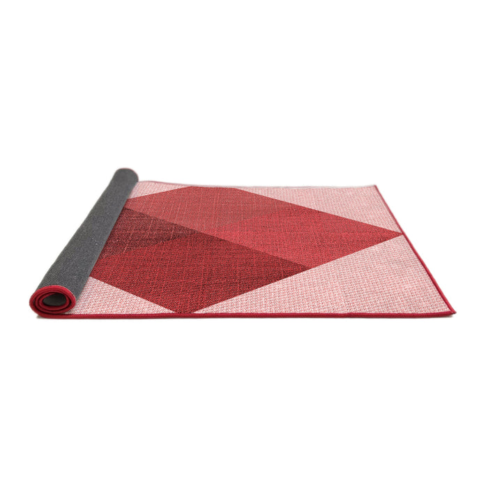 Thickness of Patterned Deep Rose Pink Rug, pat964rd