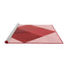 Sideview of Machine Washable Transitional Deep Rose Pink Rug, wshpat964rd