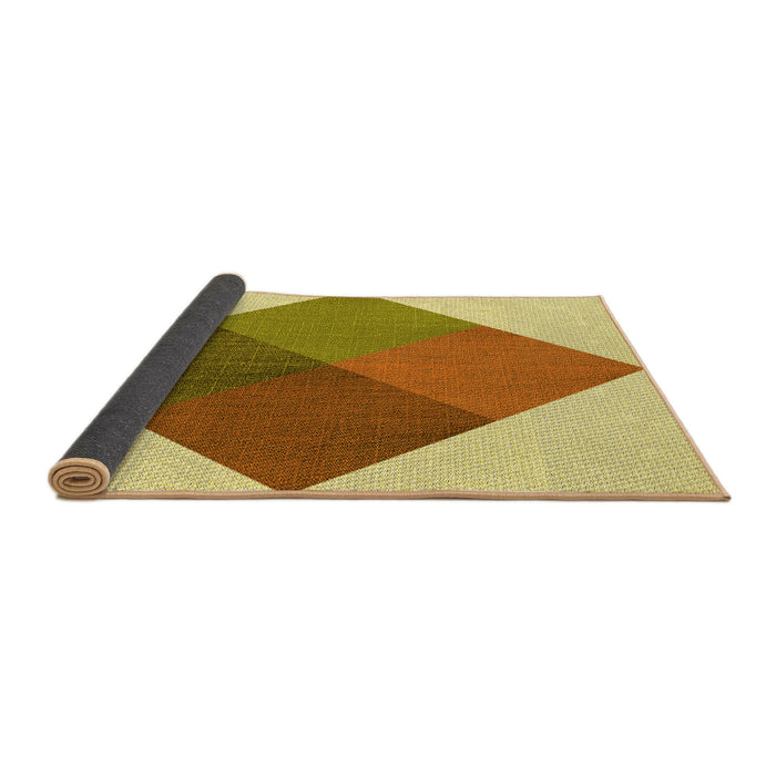 Thickness of Patterned Dark Bisque Brown Rug, pat964yw