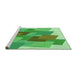 Sideview of Machine Washable Transitional Dark Lime Green Rug, wshpat965grn