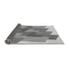 Thickness of Patterned Metallic Silver Gray Rug, pat965gry