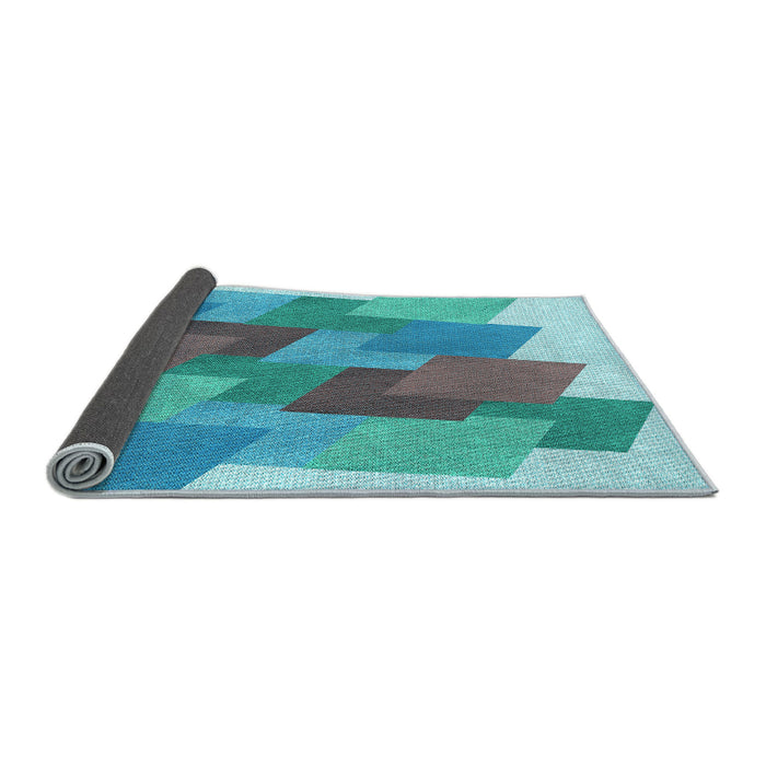 Thickness of Patterned Glacial Blue Ice Blue Rug, pat965lblu