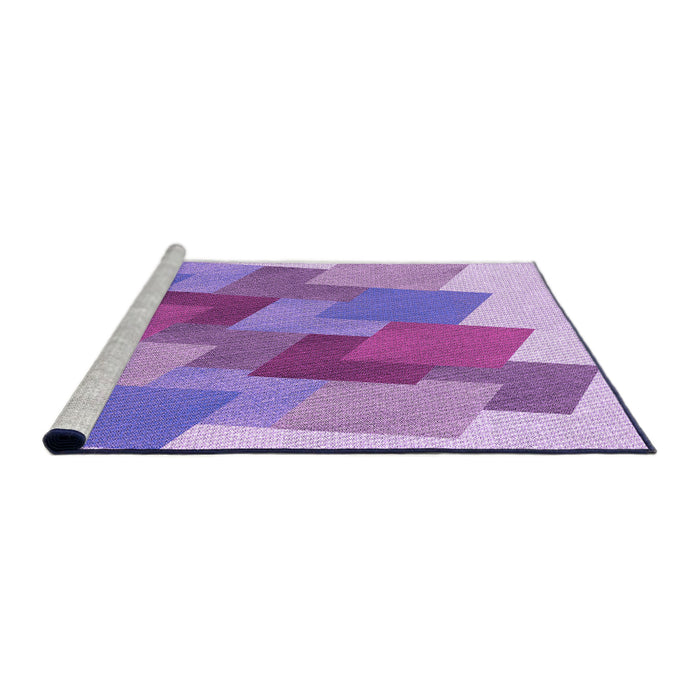 Sideview of Machine Washable Transitional Mauve Purple Rug, wshpat965pur