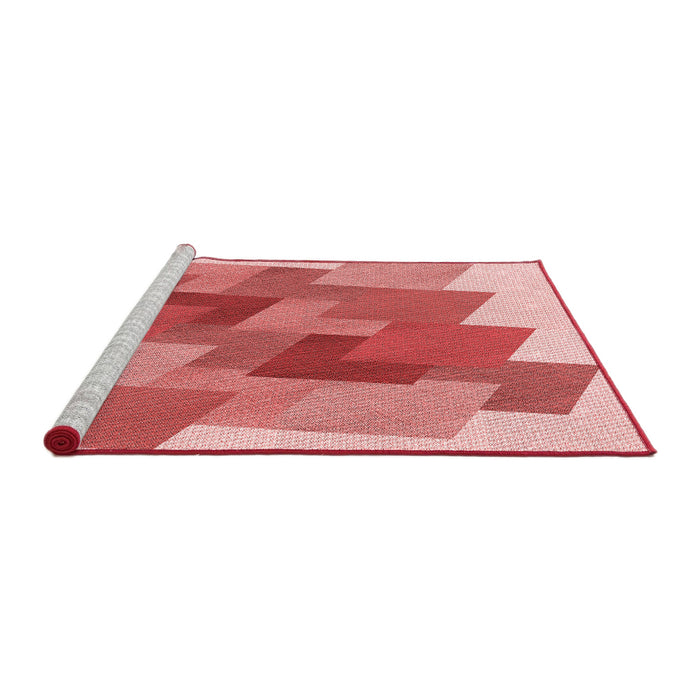 Sideview of Machine Washable Transitional Pastel Pink Rug, wshpat965rd