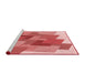 Sideview of Machine Washable Transitional Pastel Pink Rug, wshpat965rd