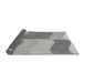 Thickness of Patterned Silver Gray Rug, pat966gry